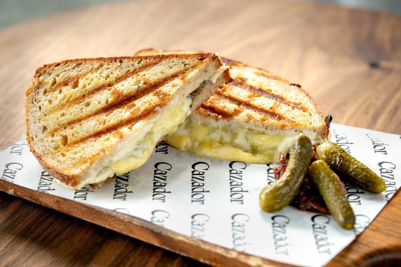 Cazador - mushroom, truffle, and provolone cheese sandwich